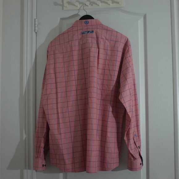 COPY - Au Noir salmon checks dress shirt size 6 or 2XL - Picture 3 of 11
